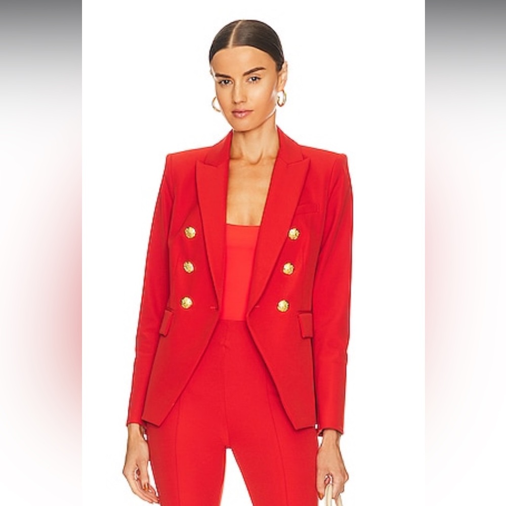 Veronica Beard Miller Dickey Jacket in Flame Red Size: 6